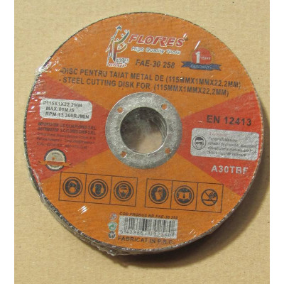 Metal cutting disc (125MMx1.6MMx22.2MM)